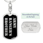 Army Ranger's Brother v2 - Luxury Dog Tag Keychain