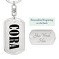 Cora v01 - Luxury Dog Tag Keychain