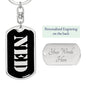 Ned v3 - Luxury Dog Tag Keychain