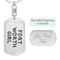 Fort Worth Girl v4 - Luxury Dog Tag Keychain