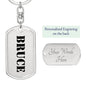 Bruce - Luxury Dog Tag Keychain