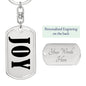 Joy v01 - Luxury Dog Tag Keychain