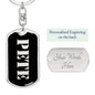 Pete v3 - Luxury Dog Tag Keychain
