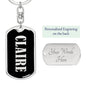 Claire v02 - Luxury Dog Tag Keychain