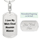 Love My White Cloud Mountain Minnow - Luxury Dog Tag Keychain