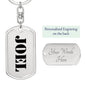Joel - Luxury Dog Tag Keychain