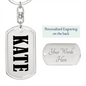 Kate v01 - Luxury Dog Tag Keychain