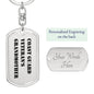 Coast Guard Veteran's Grandmother - Luxury Dog Tag Keychain