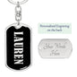 Lauren v02 - Luxury Dog Tag Keychain