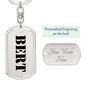 Bert - Luxury Dog Tag Keychain