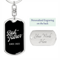 Best Father Since 2022 v3 - Luxury Dog Tag Keychain