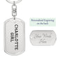 Charlotte Girl v4 - Luxury Dog Tag Keychain