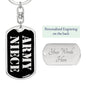 Army Niece v2 - Luxury Dog Tag Keychain