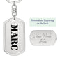 Marc - Luxury Dog Tag Keychain