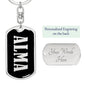 Alma v02 - Luxury Dog Tag Keychain
