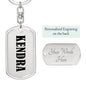 Kendra v01 - Luxury Dog Tag Keychain