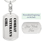 Combat Veteran's Girl - Luxury Dog Tag Keychain