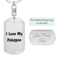 Love My Pekapoo v4 - Luxury Dog Tag Keychain