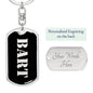 Bart v3 - Luxury Dog Tag Keychain