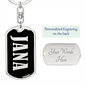 Jana v02 - Luxury Dog Tag Keychain
