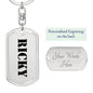 Ricky - Luxury Dog Tag Keychain