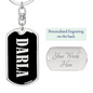 Darla v02 - Luxury Dog Tag Keychain