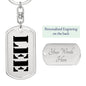 Lee - Luxury Dog Tag Keychain