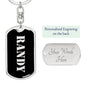 Randy v3 - Luxury Dog Tag Keychain