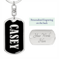 Casey v02 - Luxury Dog Tag Keychain