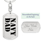 Navy Dad - Luxury Dog Tag Keychain