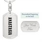 Anastasia v01 - Luxury Dog Tag Keychain