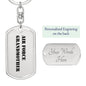Air Force Grandmother - Luxury Dog Tag Keychain