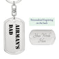 Airman's Dad - Luxury Dog Tag Keychain