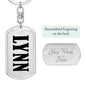 Lynn v01 - Luxury Dog Tag Keychain