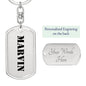Marvin - Luxury Dog Tag Keychain