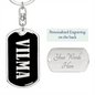 Vilma v02 - Luxury Dog Tag Keychain
