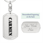 Carmen - Luxury Dog Tag Keychain