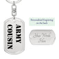Army Cousin - Luxury Dog Tag Keychain