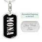 Mona v02 - Luxury Dog Tag Keychain