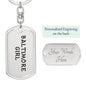 Baltimore Girl v4 - Luxury Dog Tag Keychain