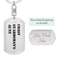 Coast Guardsman's Aunt - Luxury Dog Tag Keychain