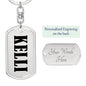 Kelli v01 - Luxury Dog Tag Keychain