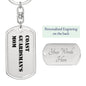Coast Guardsman's Mom - Luxury Dog Tag Keychain
