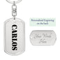 Carlos - Luxury Dog Tag Keychain