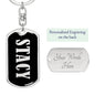Stacy v02 - Luxury Dog Tag Keychain