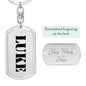 Luke - Luxury Dog Tag Keychain