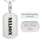 Nelson - Luxury Dog Tag Keychain