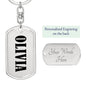 Olivia v01 - Luxury Dog Tag Keychain