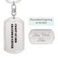 Coast Guard Granddaughter - Luxury Dog Tag Keychain