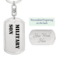 Military Son - Luxury Dog Tag Keychain
